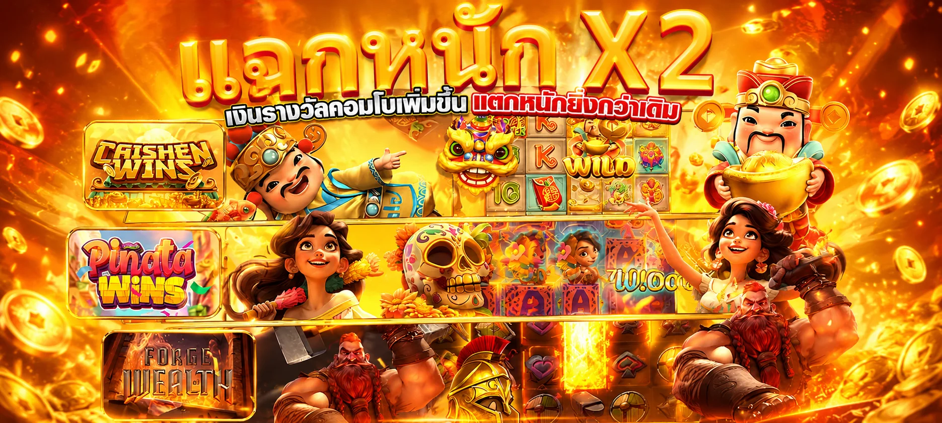 ตัวอย่างเกมสล็อตยอดฮิตจากค่าย PG และ Pragmatic ในเว็บ MEETUNG88